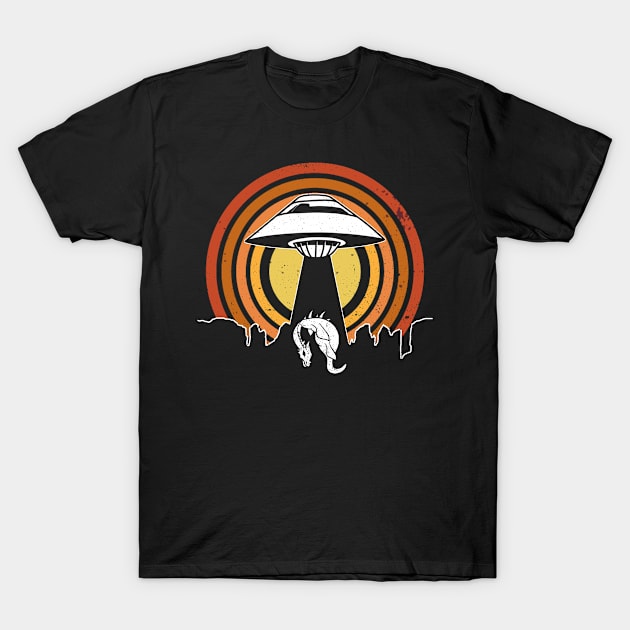 Ufo Loch Ness Conspiracy Abduction Flying Saucer T-Shirt by Anassein.os